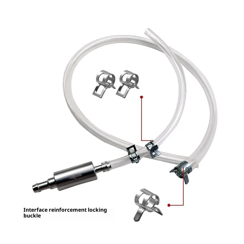 Motorcycle oil filling pipe aluminium and rubber 5mm bore oil suction tool