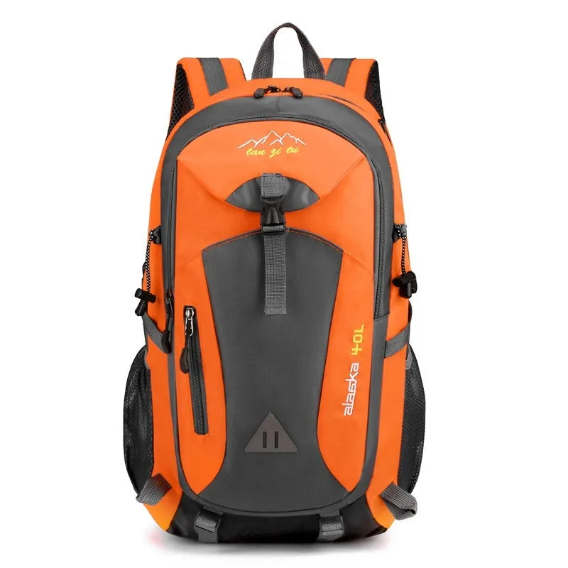 Men's Oxford cloth outdoor mountaineering backpack with breathable polyester lining in solid colour