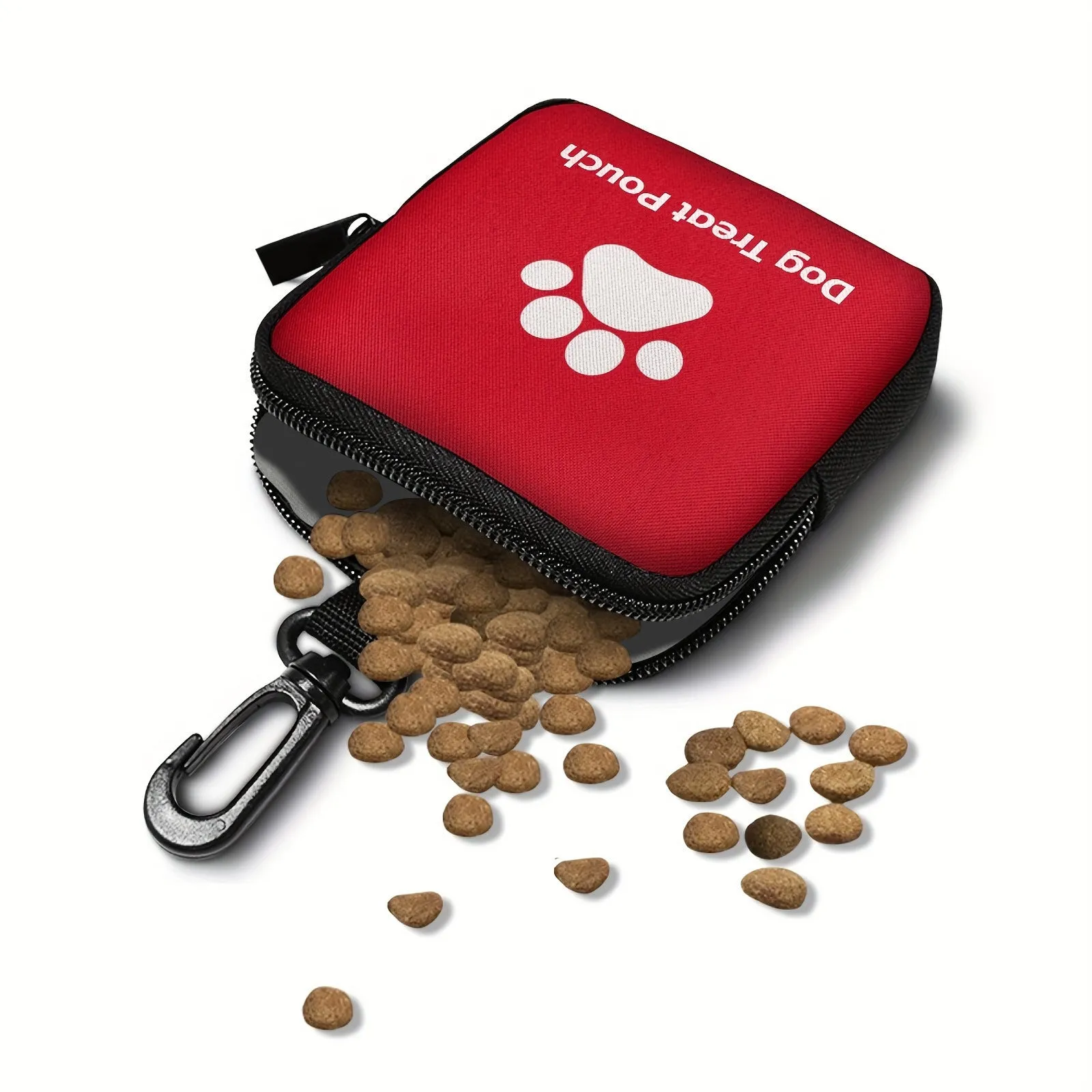 Polyester portable pet snack pack with zipper closure in Oxford fabric, black colour option