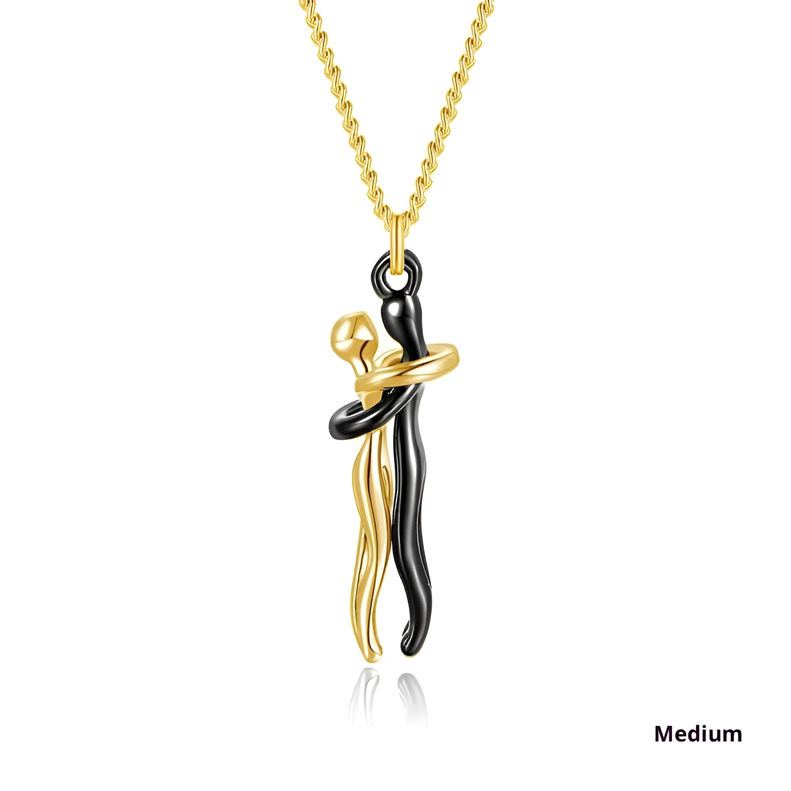 Copper collarbone pendant necklace with electroplated finish