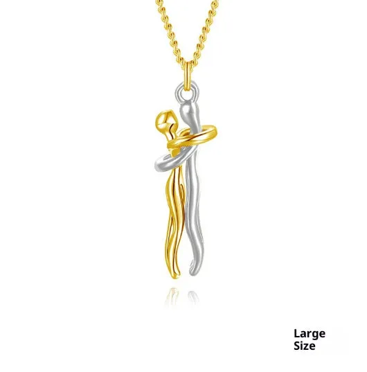 Copper collarbone pendant necklace with electroplated finish