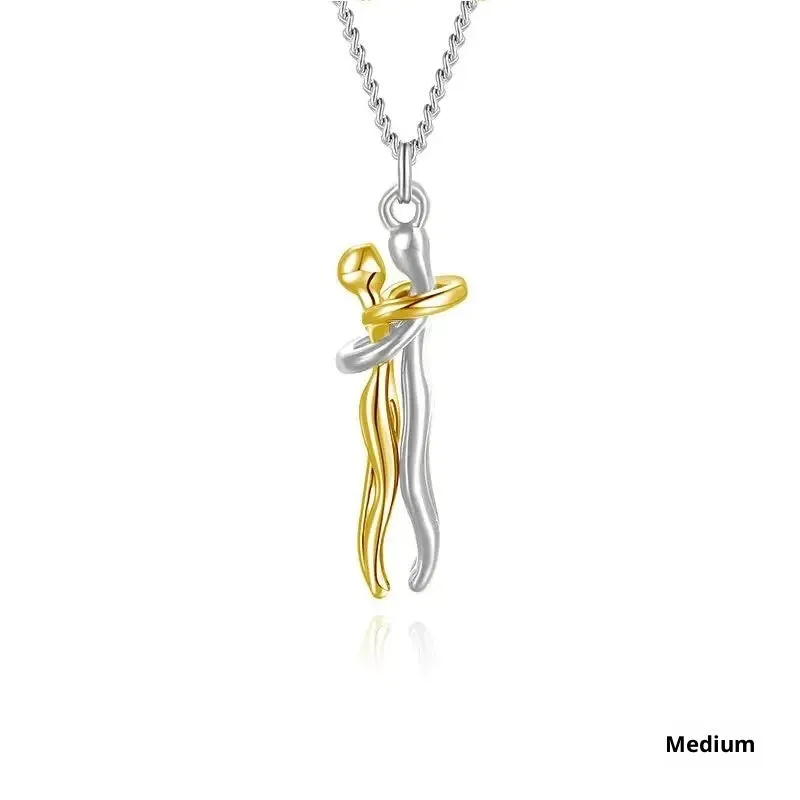 Copper collarbone pendant necklace with electroplated finish