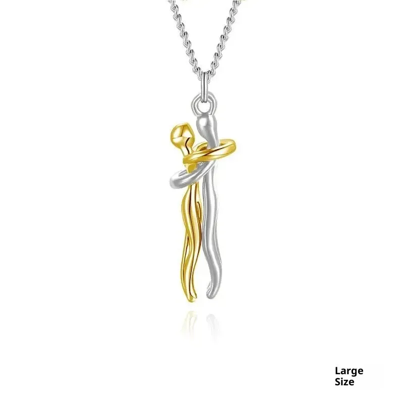 Copper collarbone pendant necklace with electroplated finish