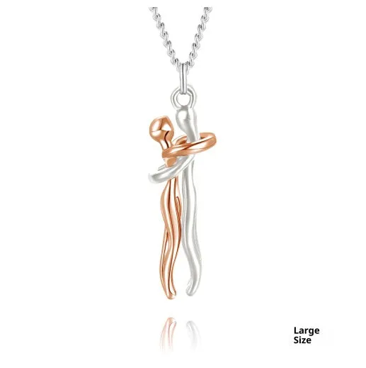 Copper collarbone pendant necklace with electroplated finish