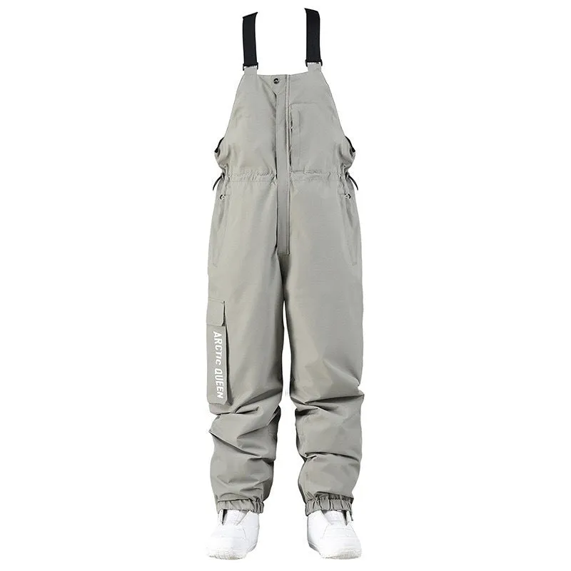Outdoor ski suit for men and women in light gray, breathable waterproof polyester, sizes S-XXL