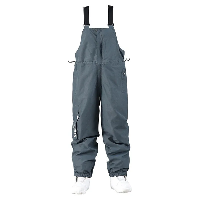 Outdoor ski suit for men and women in light gray, breathable waterproof polyester, sizes S-XXL