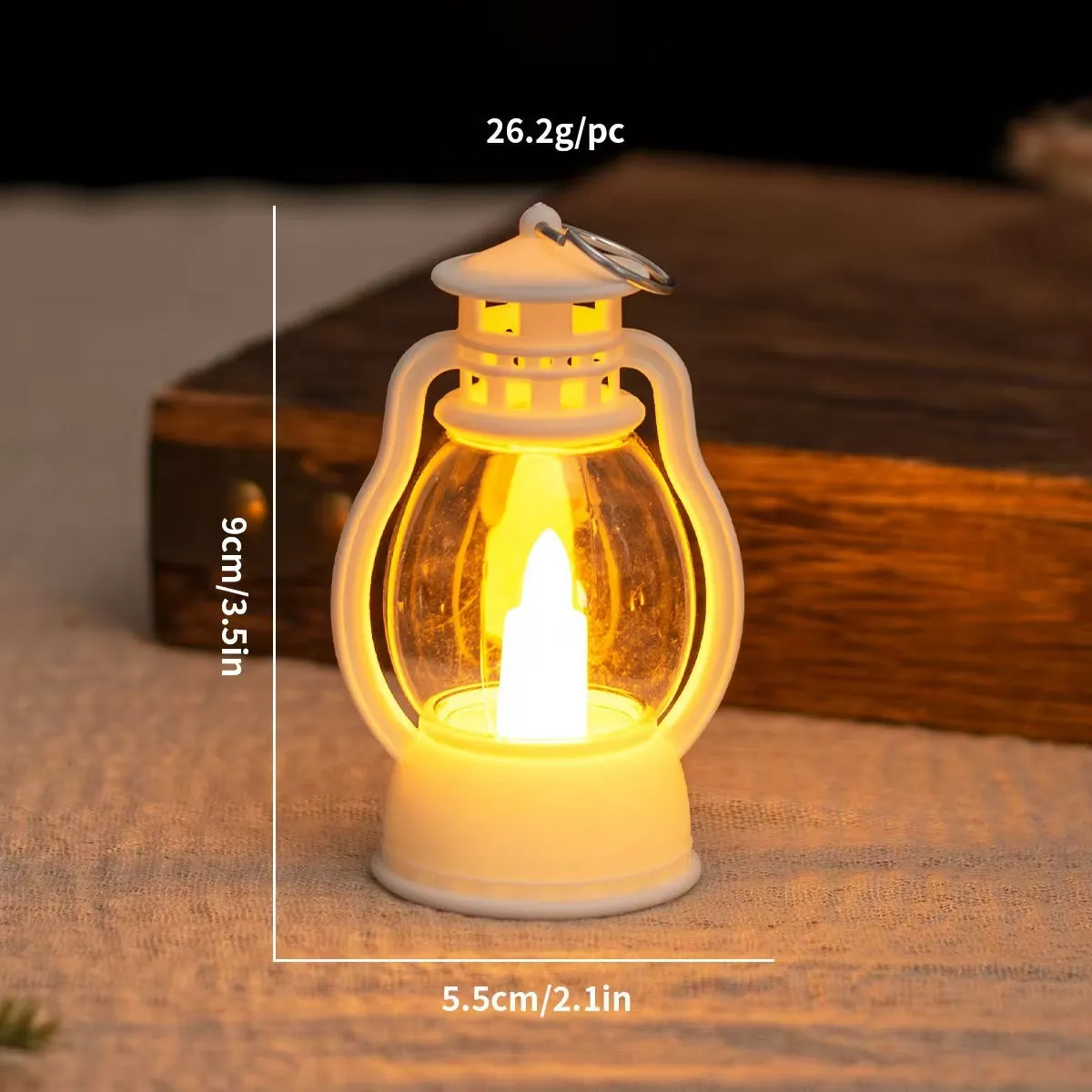 Creative electronic candle craft barn lantern layout decoration in black PP material for bar hotel use