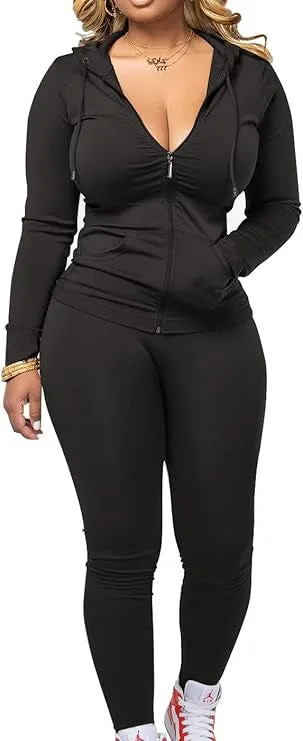 Women's casual long-sleeved zipper hoodie and pants two-piece set in milk silk fleece, available in gray and other colours