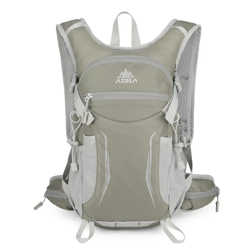 AZELA lightweight hydration backpack with breathable mesh back panel in outdoor setting