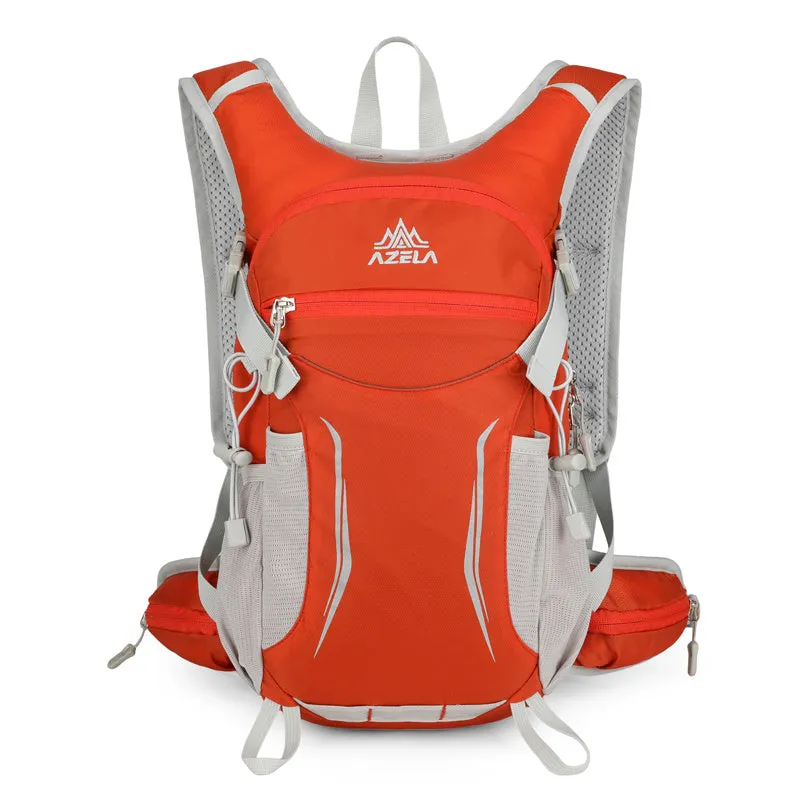 AZELA lightweight hydration backpack with breathable mesh back panel in outdoor setting