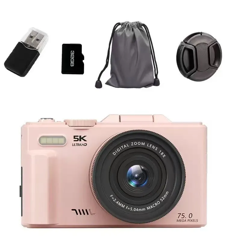 CCD camera HD digital camera with WiFi transmission in black, compact and portable