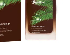 Bronze black 30ml nursing care solution bottle measuring 101mm by 45.3mm