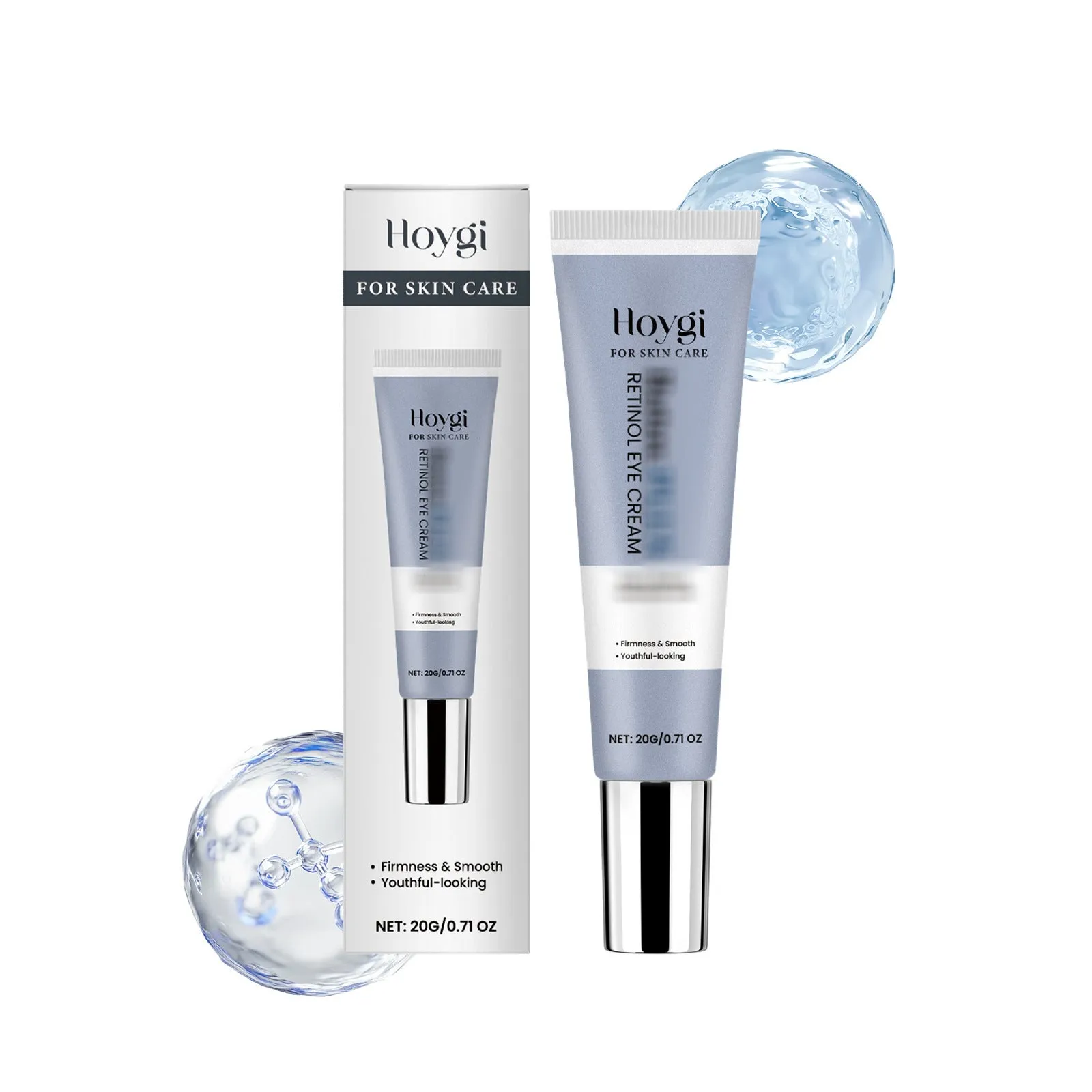 Retinol eye cream container with 20g soft moisturising formula for under-eye application