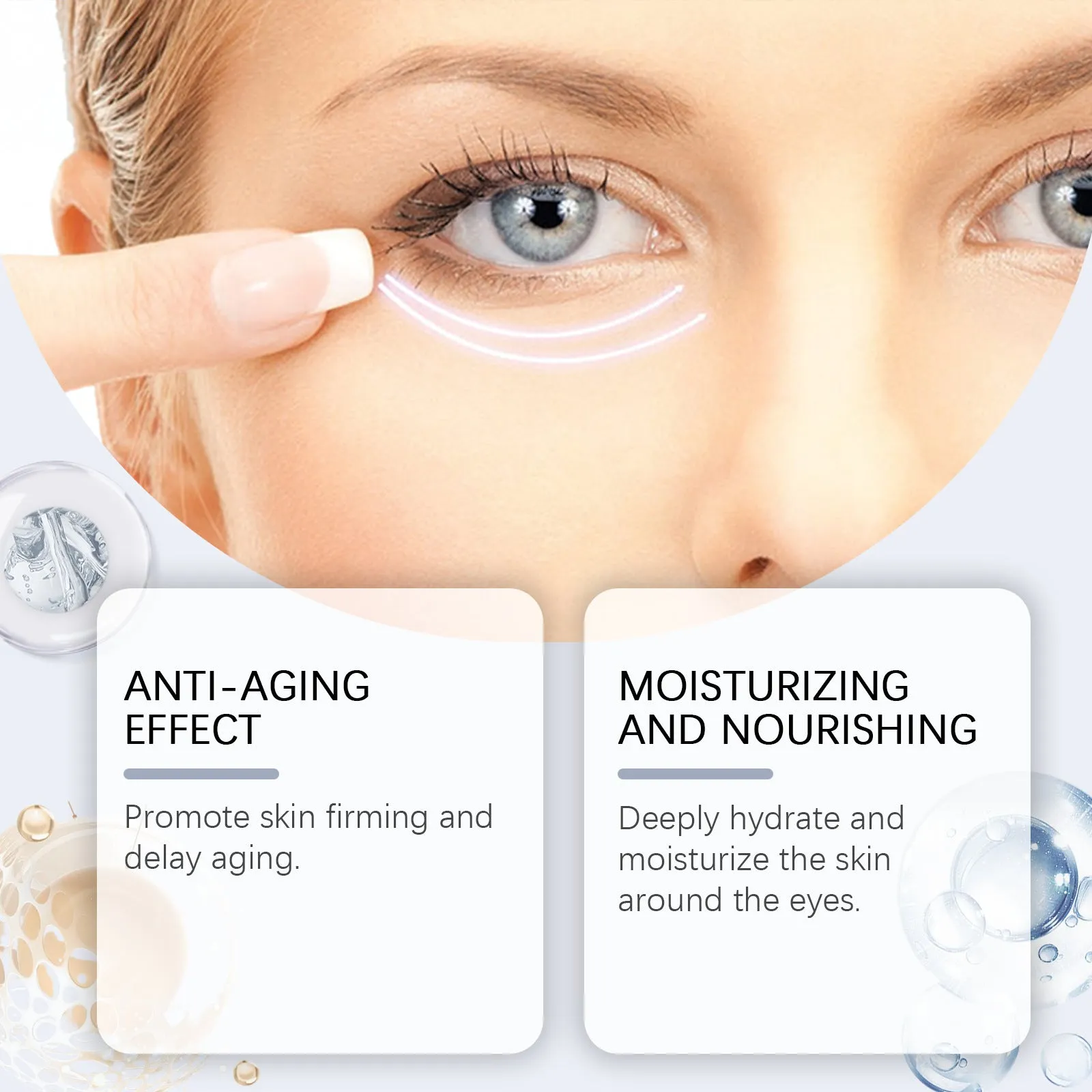 Retinol eye cream container with 20g soft moisturising formula for under-eye application