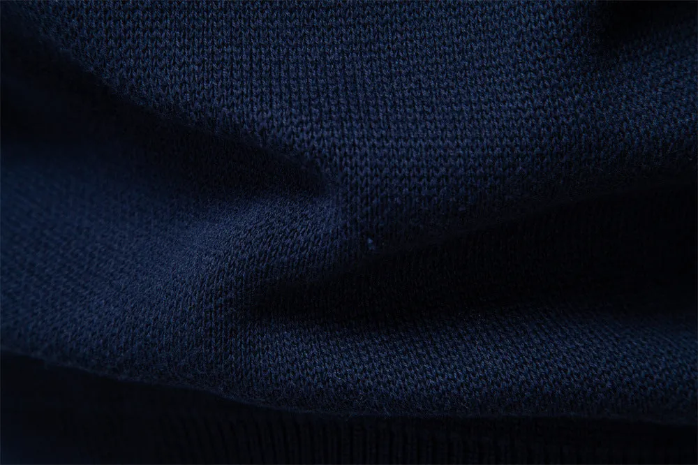 Men's cotton knitted zipper jacket in slim fit, available in army green, dark blue, and apricot colours