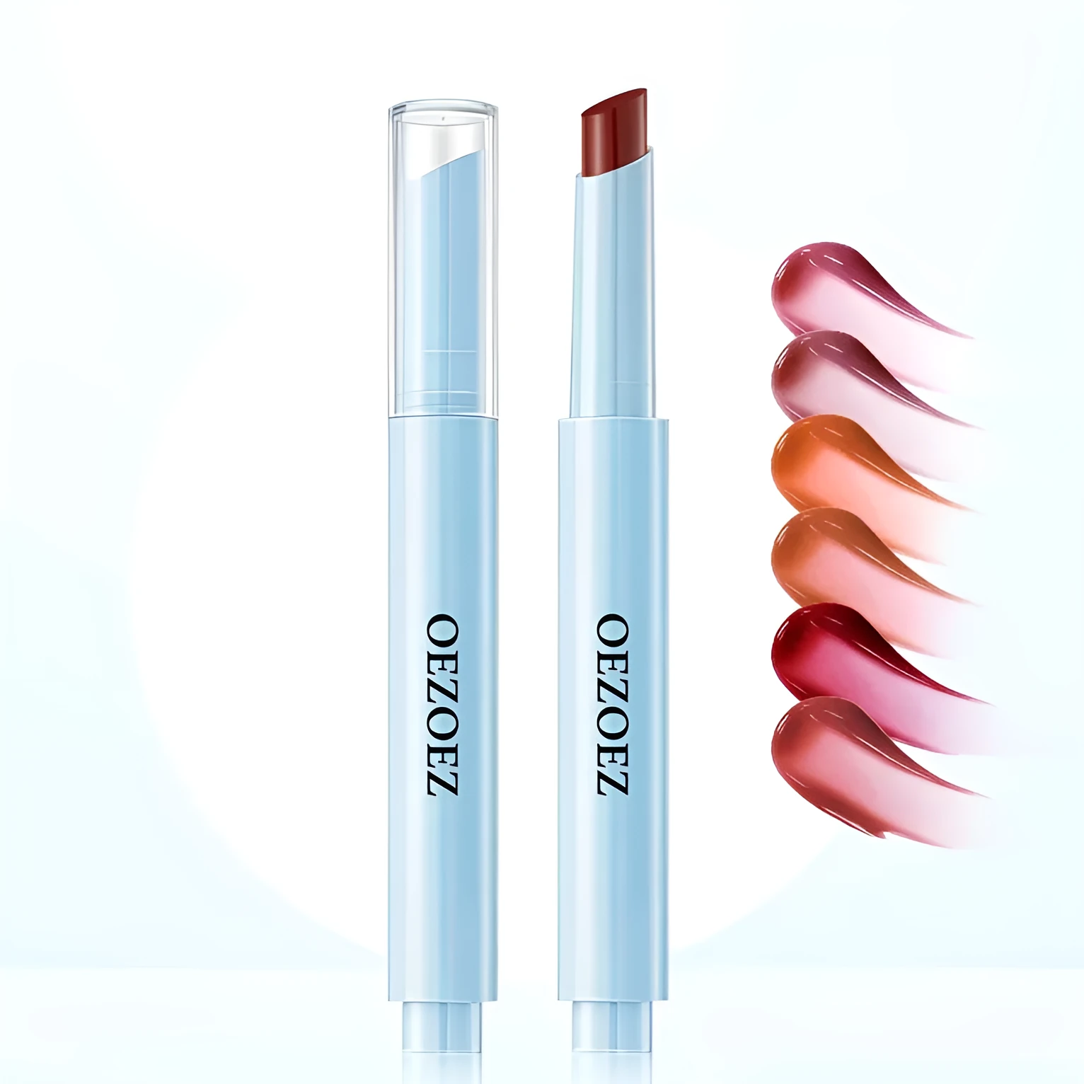 Waterproof moisturising lipstick in six colour variations with 1.8g content