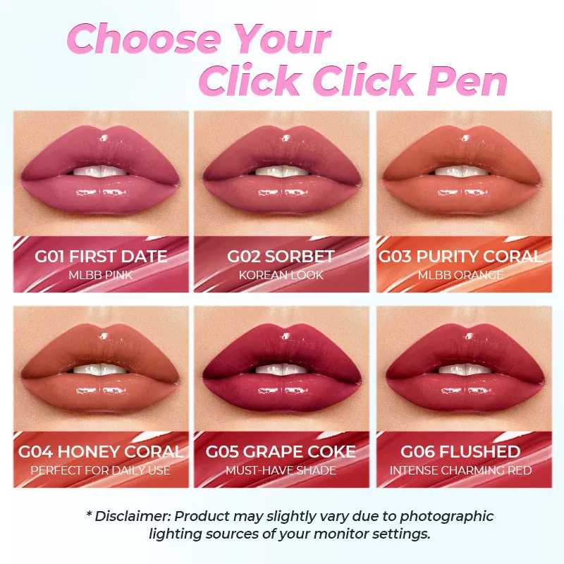 Waterproof moisturising lipstick in six colour variations with 1.8g content