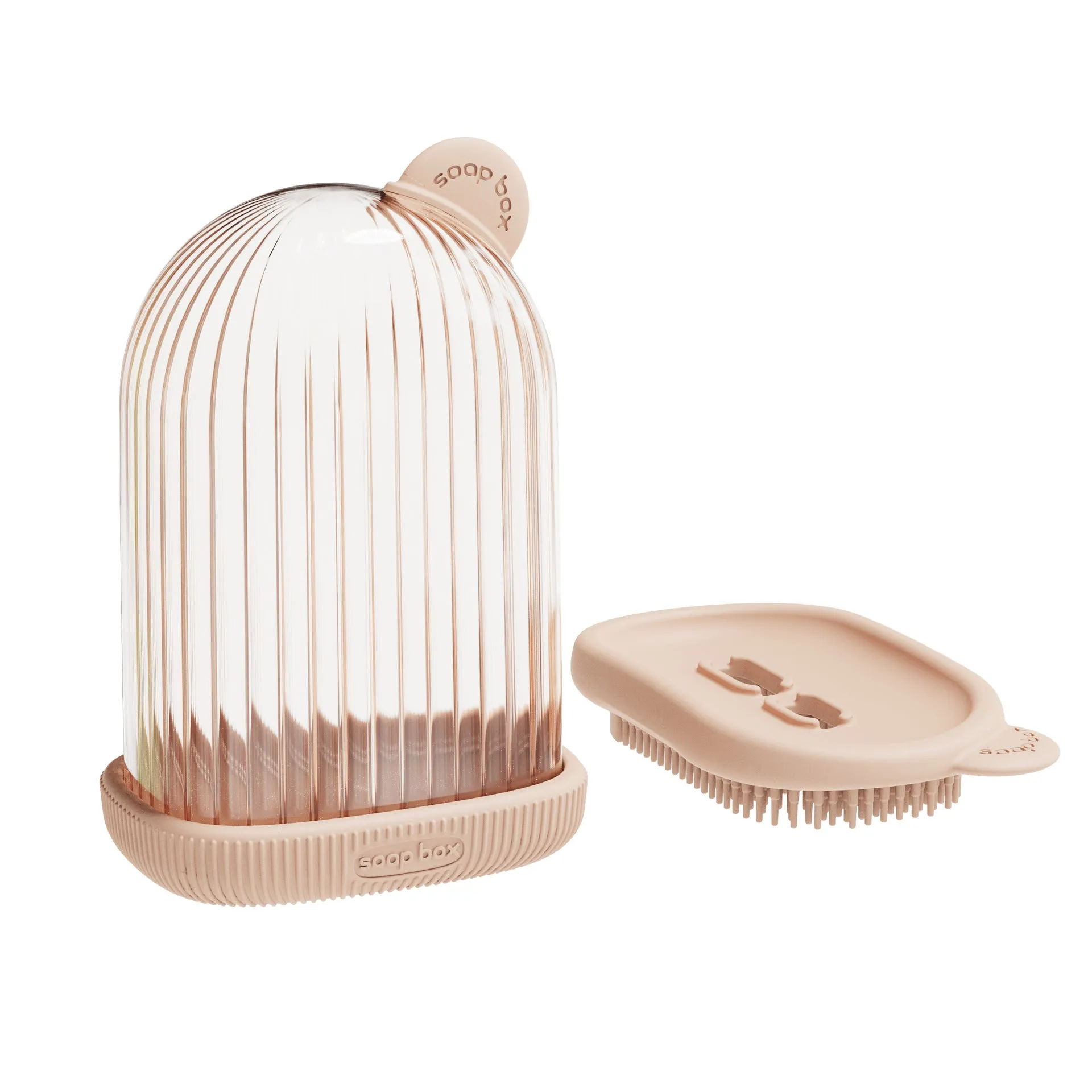 PET travel soap holder in Cream White colour, compact design for standard soap bar