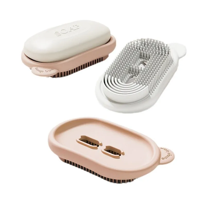 PET travel soap holder in Cream White colour, compact design for standard soap bar