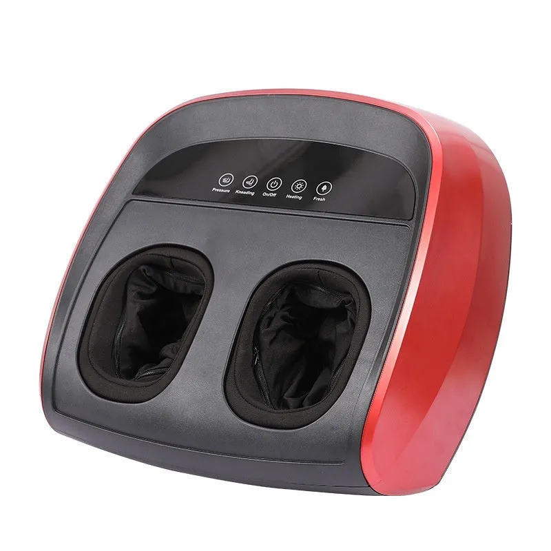 Flip automatic smart foot massager in red colour on a white background.