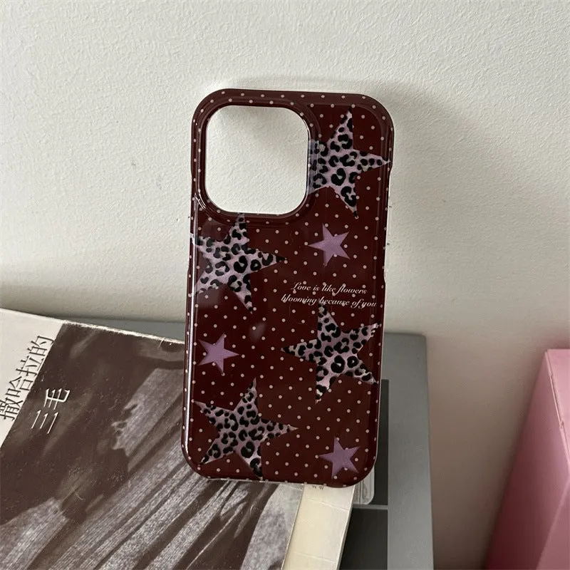 Double-layer half-pack TPU phone case with XINGX leopard print for iPhone