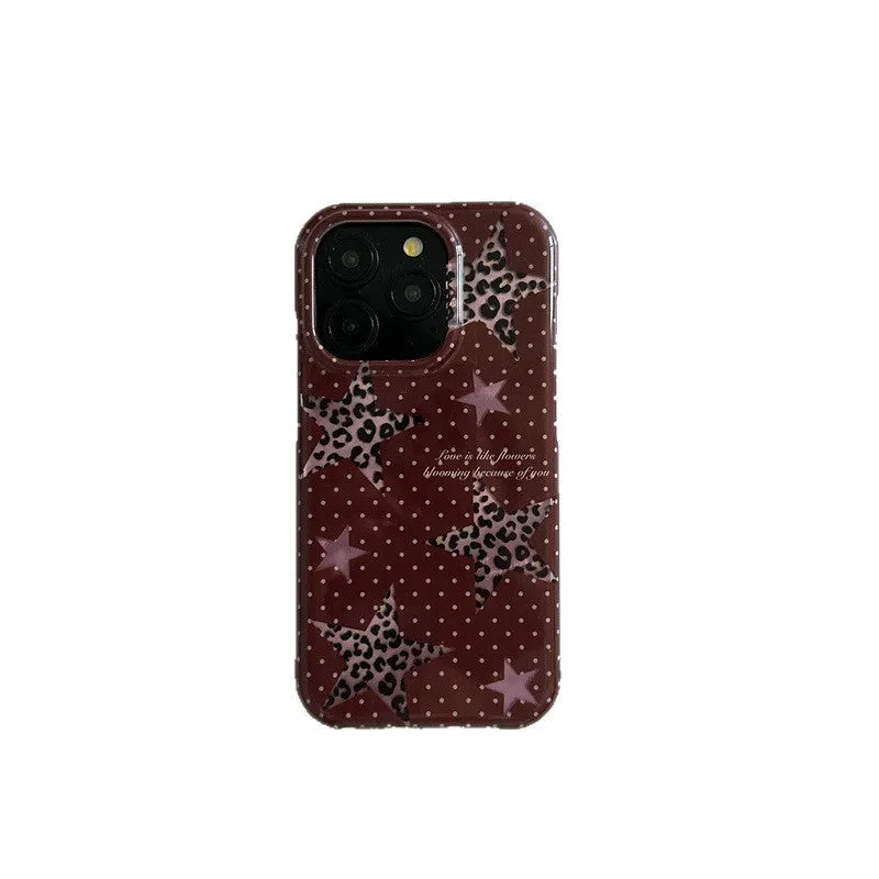 Double-layer half-pack TPU phone case with XINGX leopard print for iPhone