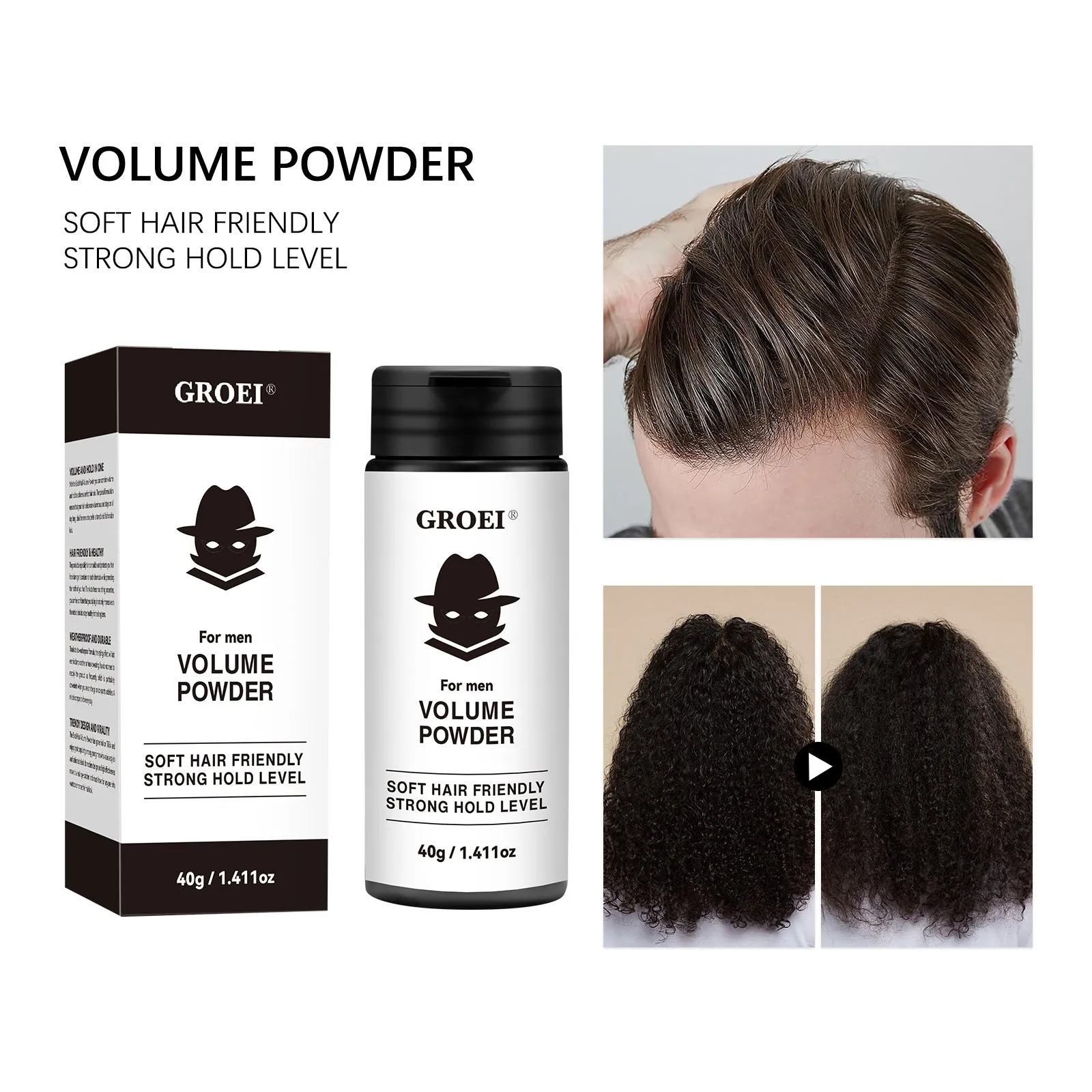 40g hair styling powder compact for oil control and volume