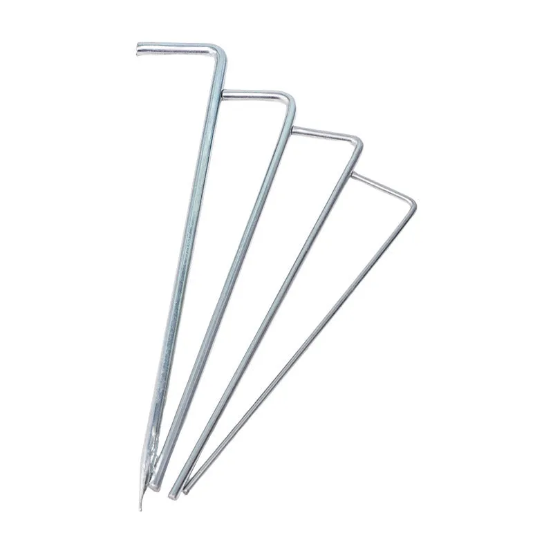 Galvanised 7-type Q195 steel tent peg ground stake with angled tip