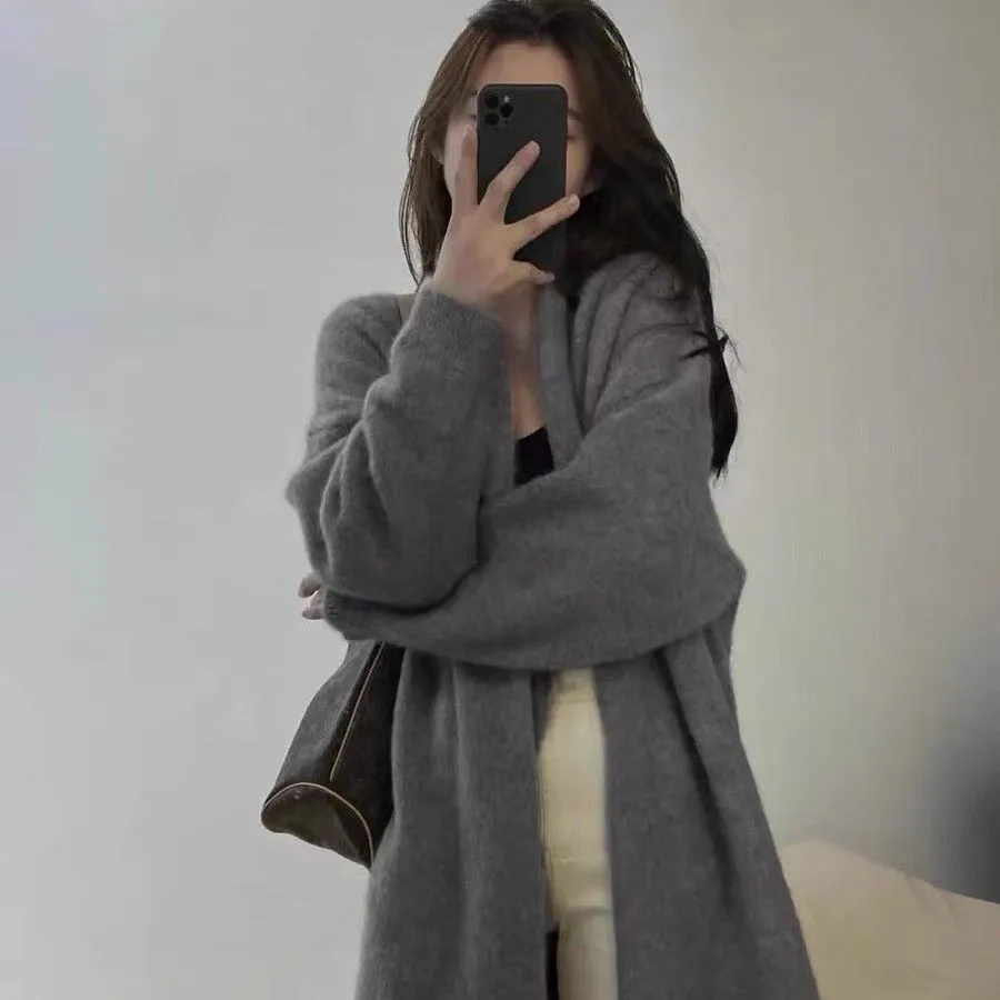 Women's Ice Silk sleeveless shoulder strap cardigan coat in beige, black, gray, khaki gray, and pink
