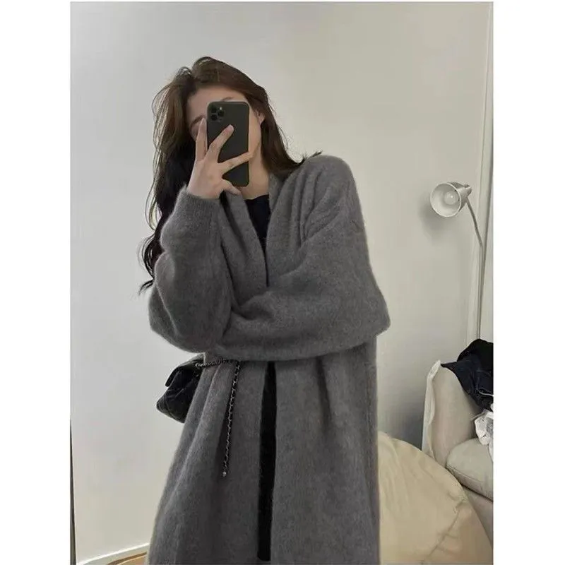 Women's Ice Silk sleeveless shoulder strap cardigan coat in beige, black, gray, khaki gray, and pink