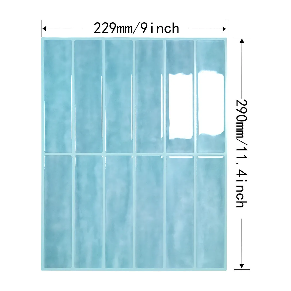 Self-adhesive waterproof three-dimensional wall sticker in geometric pattern for kitchen bathroom use