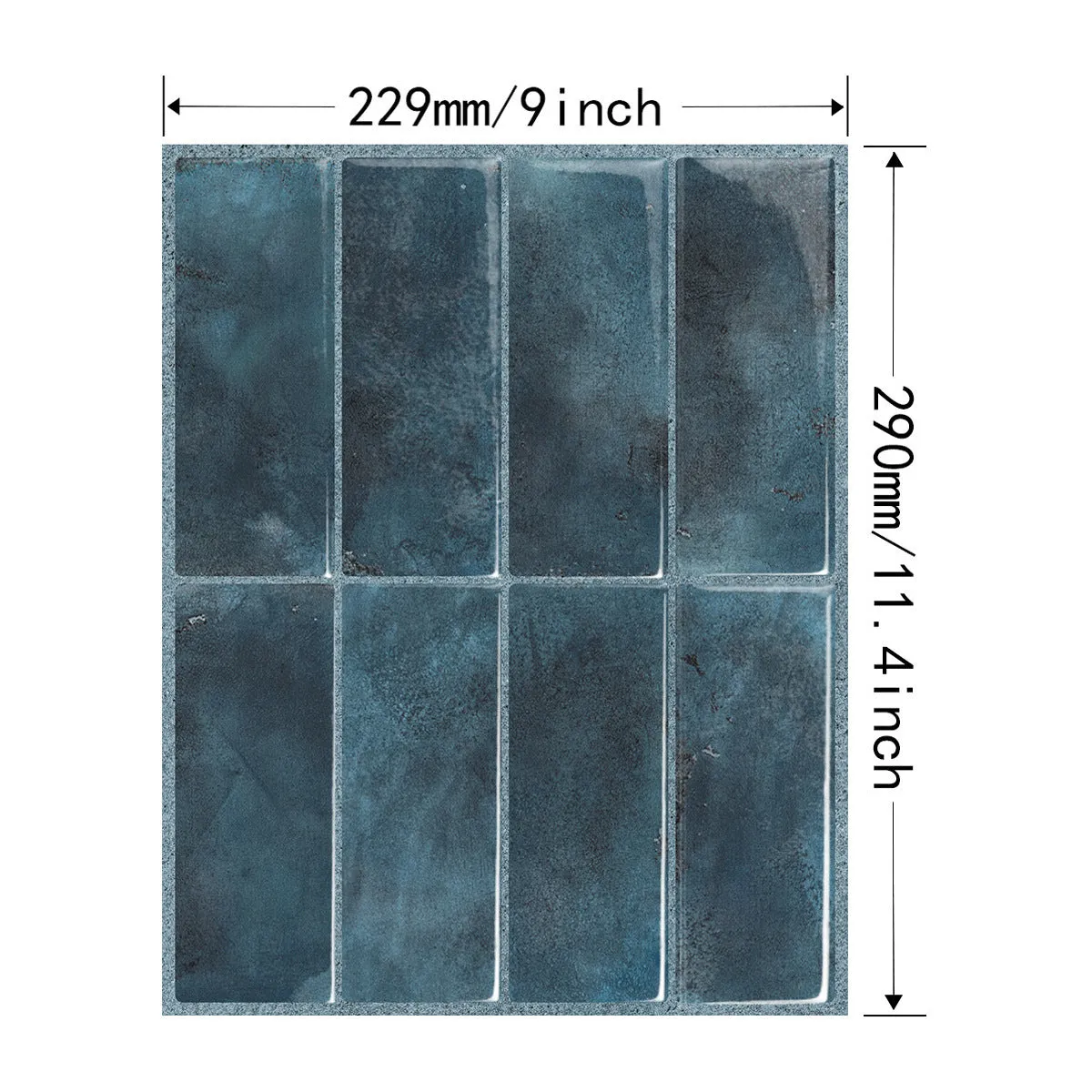 Self-adhesive waterproof three-dimensional wall sticker in geometric pattern for kitchen bathroom use