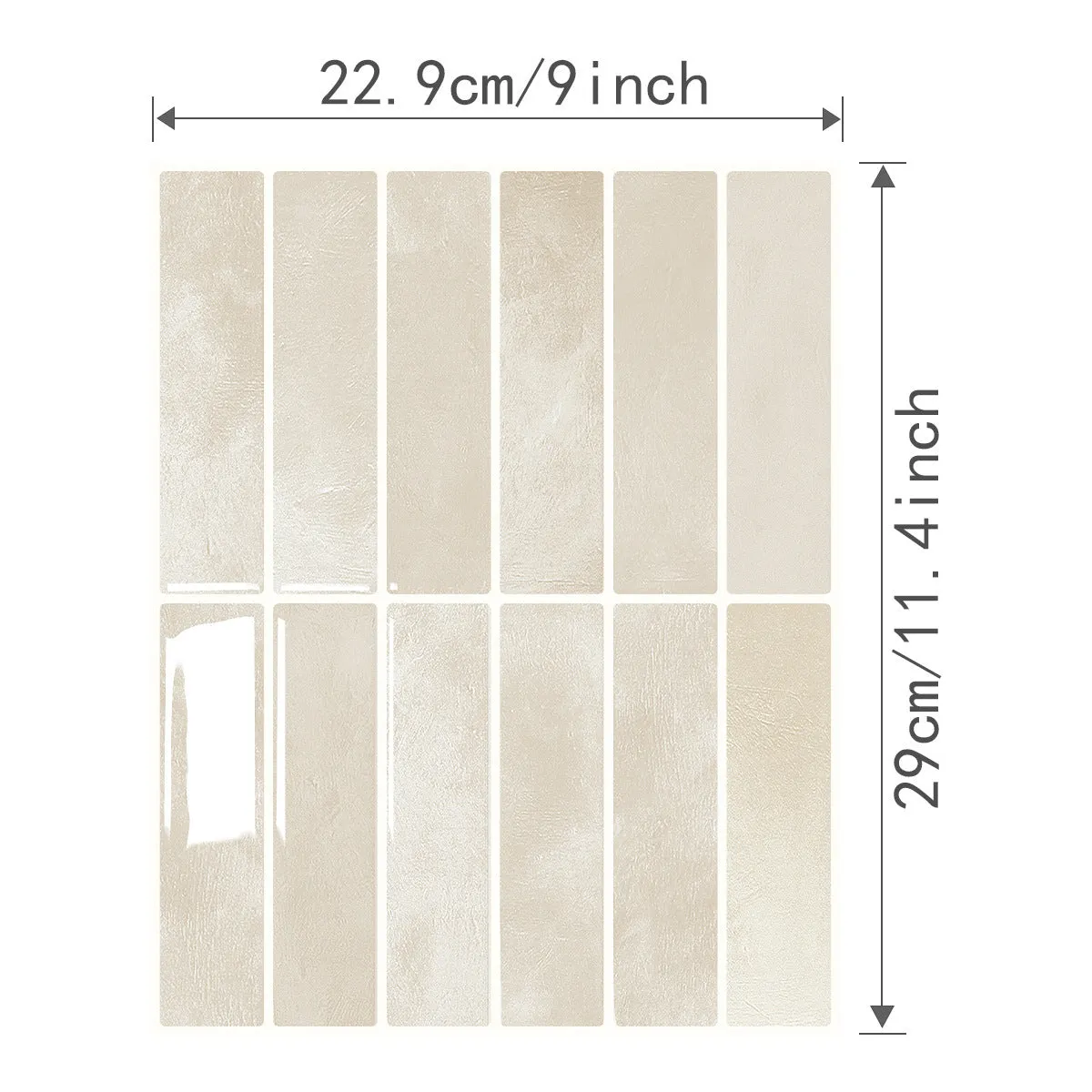 Self-adhesive waterproof three-dimensional wall sticker in geometric pattern for kitchen bathroom use