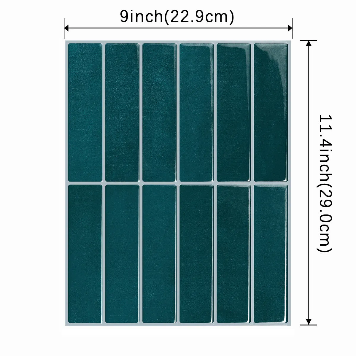Self-adhesive waterproof three-dimensional wall sticker in geometric pattern for kitchen bathroom use
