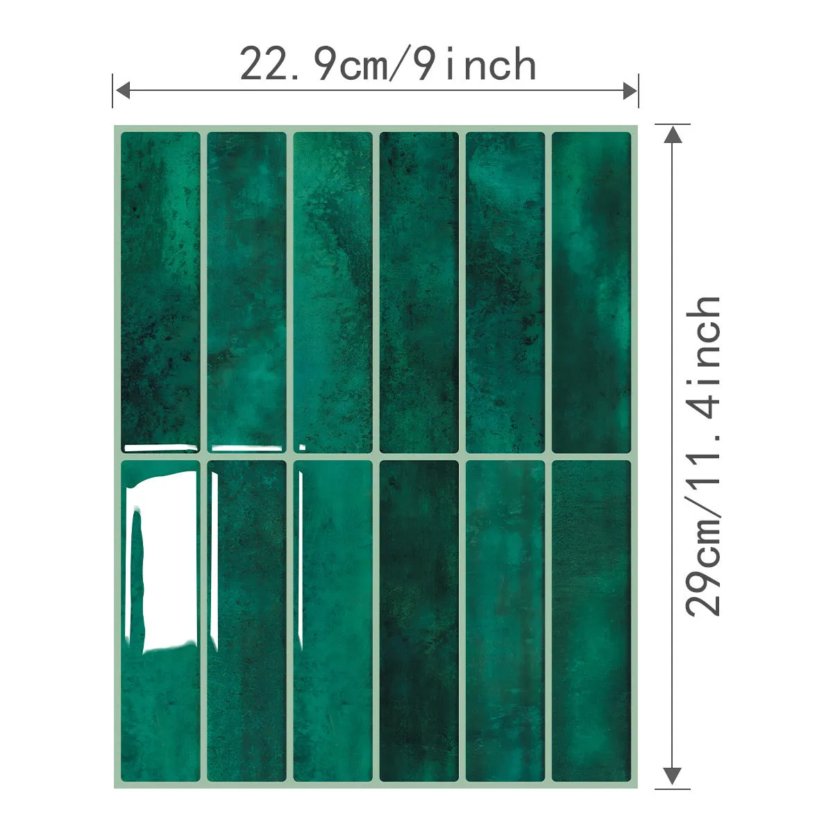 Self-adhesive waterproof three-dimensional wall sticker in geometric pattern for kitchen bathroom use