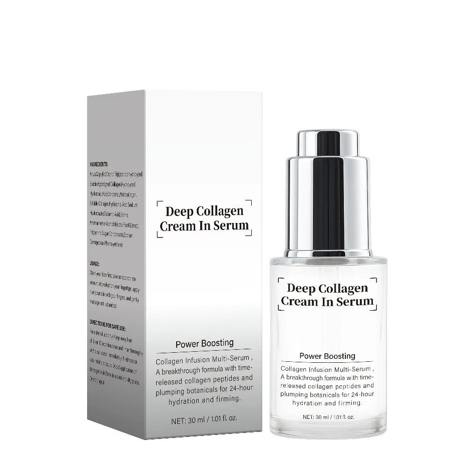 Deep Collagen Cream 30ml tube face moisturiser for hydration and anti-ageing