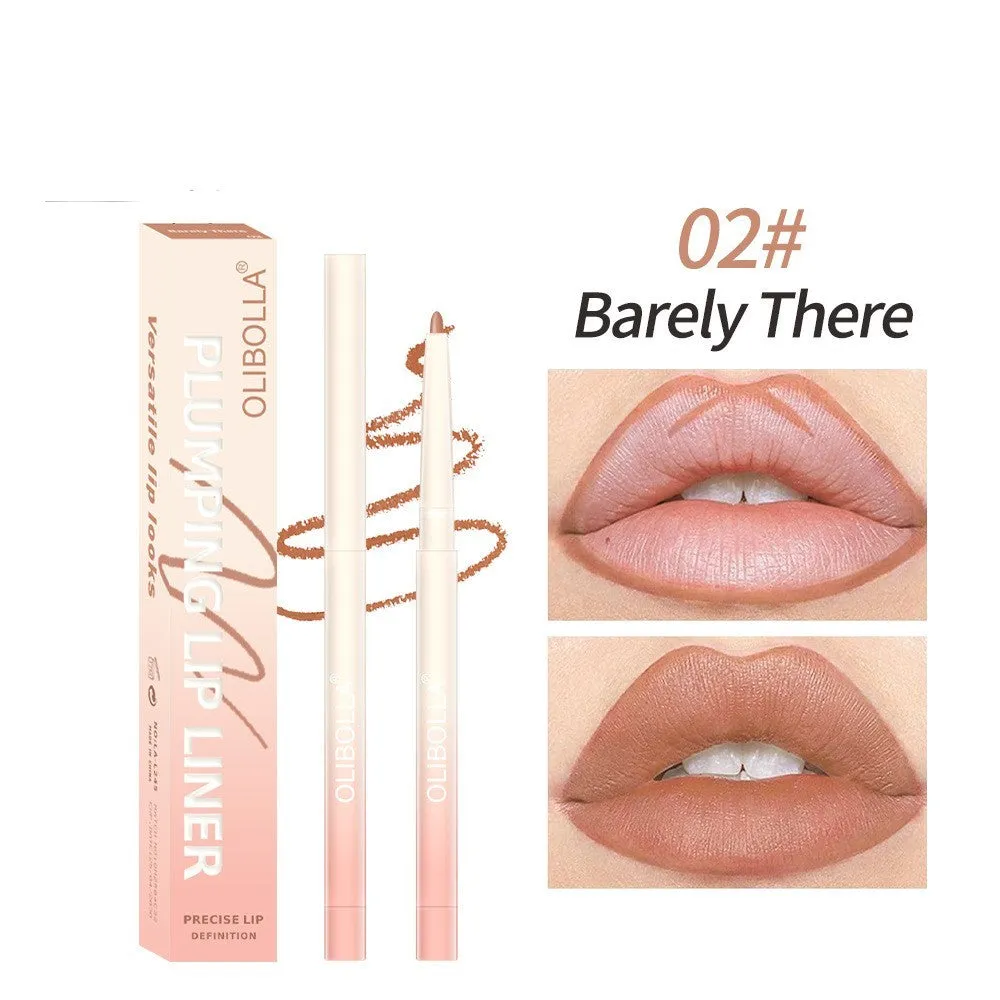 Waterproof colorfast hook line lip pencil in shade CocoaCrush with tip and product label visible