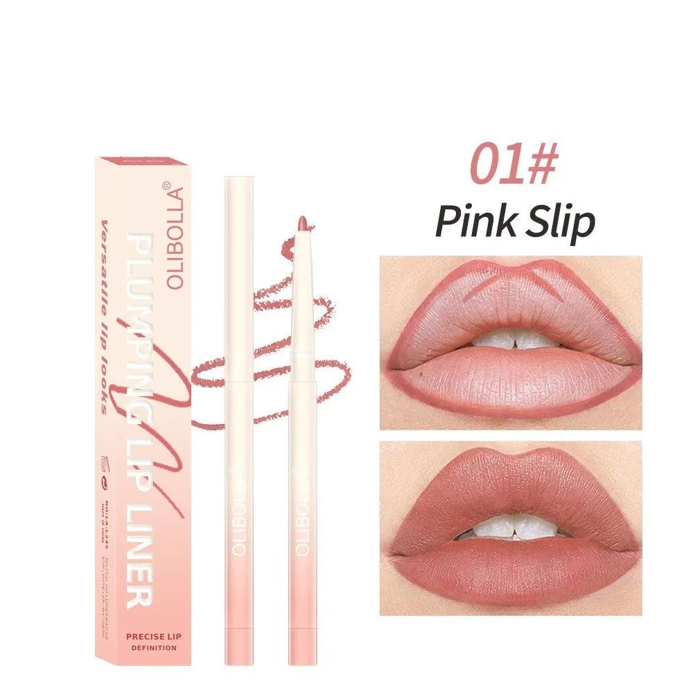 Waterproof colorfast hook line lip pencil in shade CocoaCrush with tip and product label visible