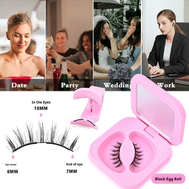 Soft magnetic eyelashes thick lasting reusable cross style high-grade fiber natural long look cloud black shade