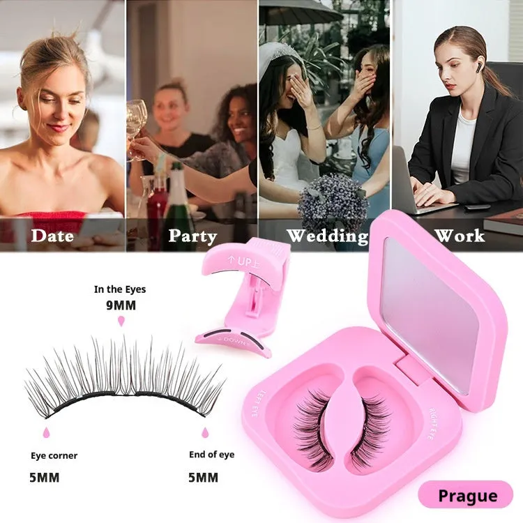 Soft magnetic eyelashes thick lasting reusable cross style high-grade fiber natural long look cloud black shade