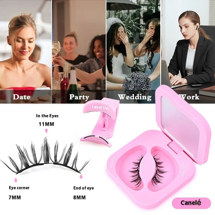 Soft magnetic eyelashes thick lasting reusable cross style high-grade fiber natural long look cloud black shade