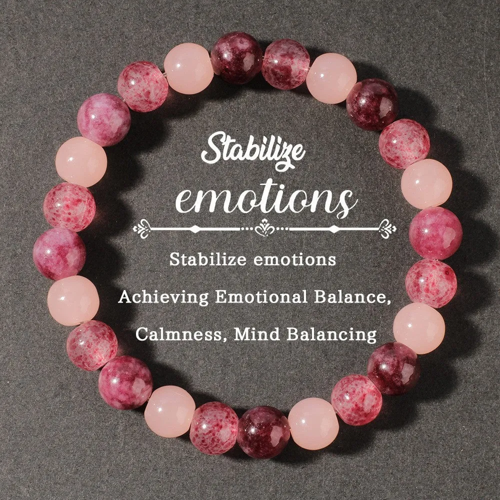 Natural stone crystal bracelet for women unisex casual style multiple colour options D0034