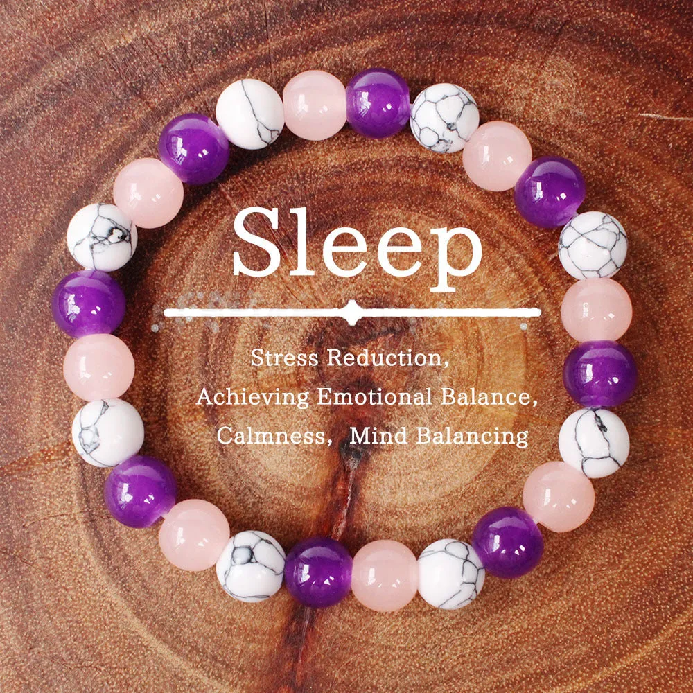 Natural stone crystal bracelet for women unisex casual style multiple colour options D0034