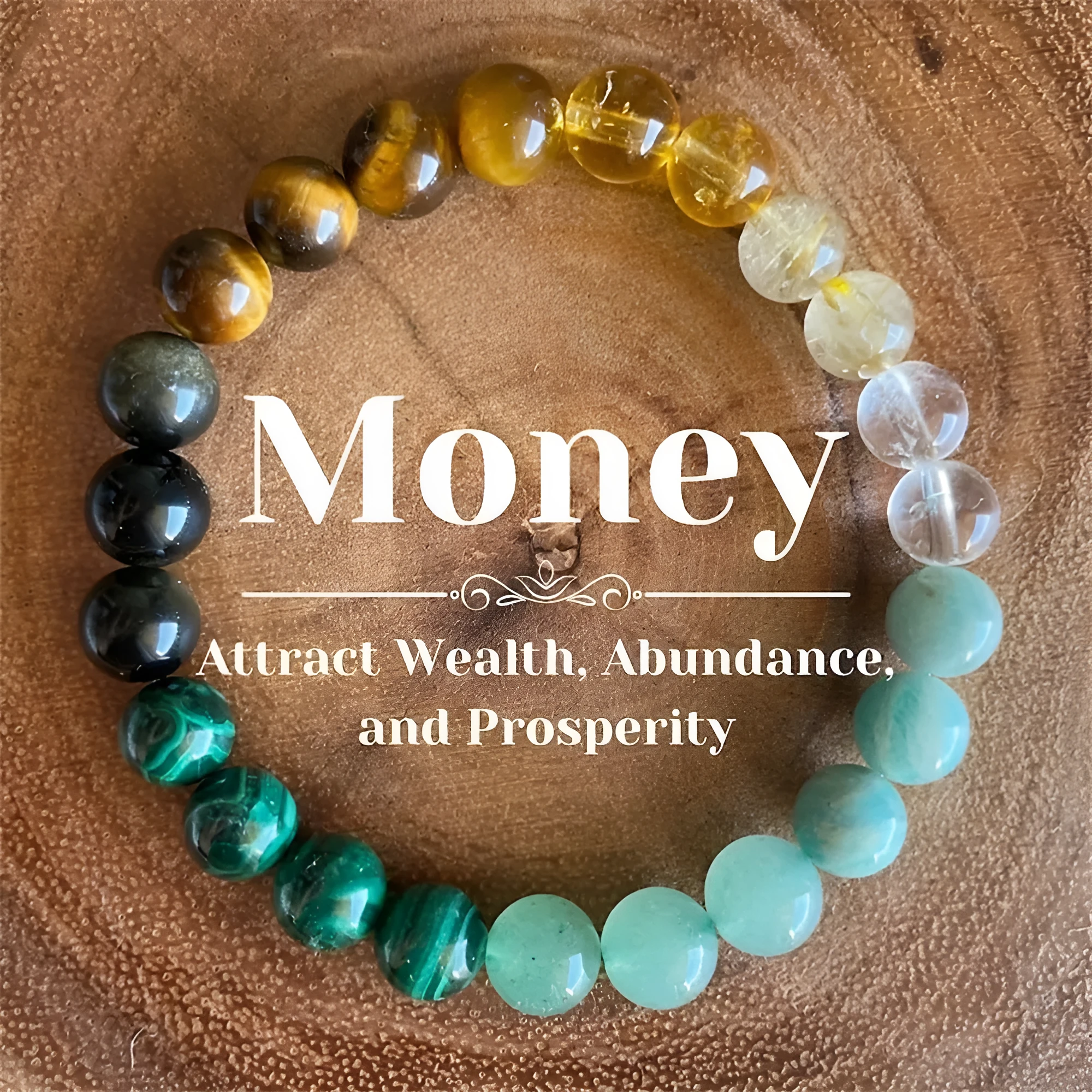 Natural stone crystal bracelet for women unisex casual style multiple colour options D0034