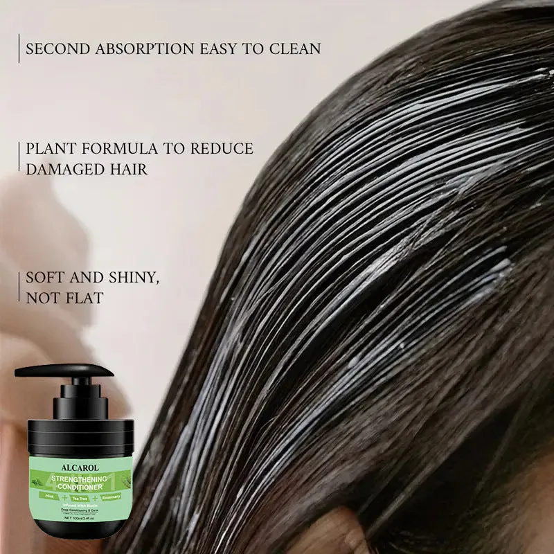 100ml bottle of Rosemary Conditioner Smooth and Refreshing for reducing hair breakage and improving hair toughness