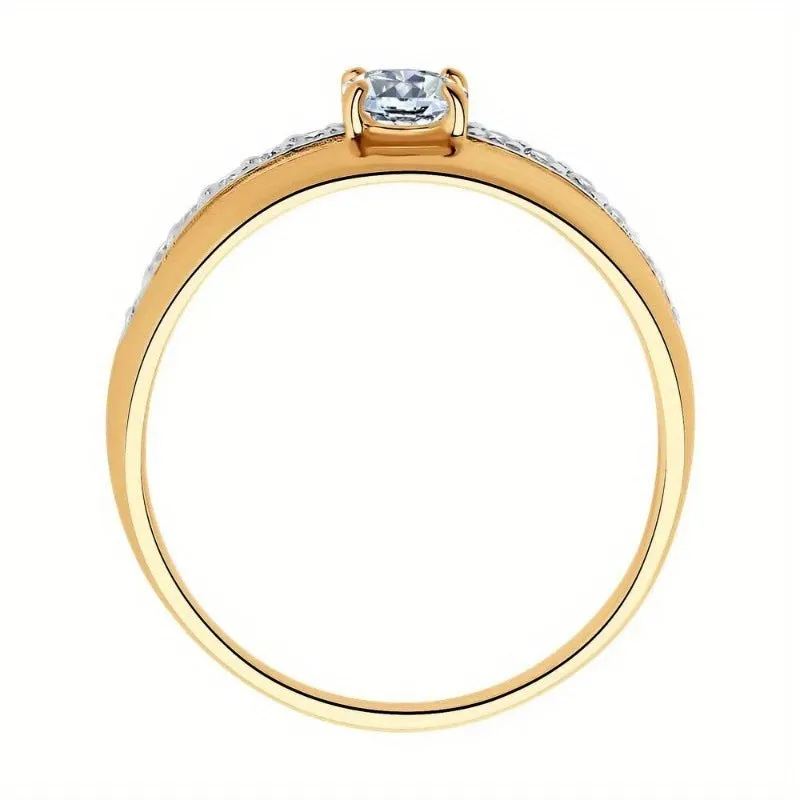 Gold zinc alloy party ring on white background, size 8 available in sizes 6-10