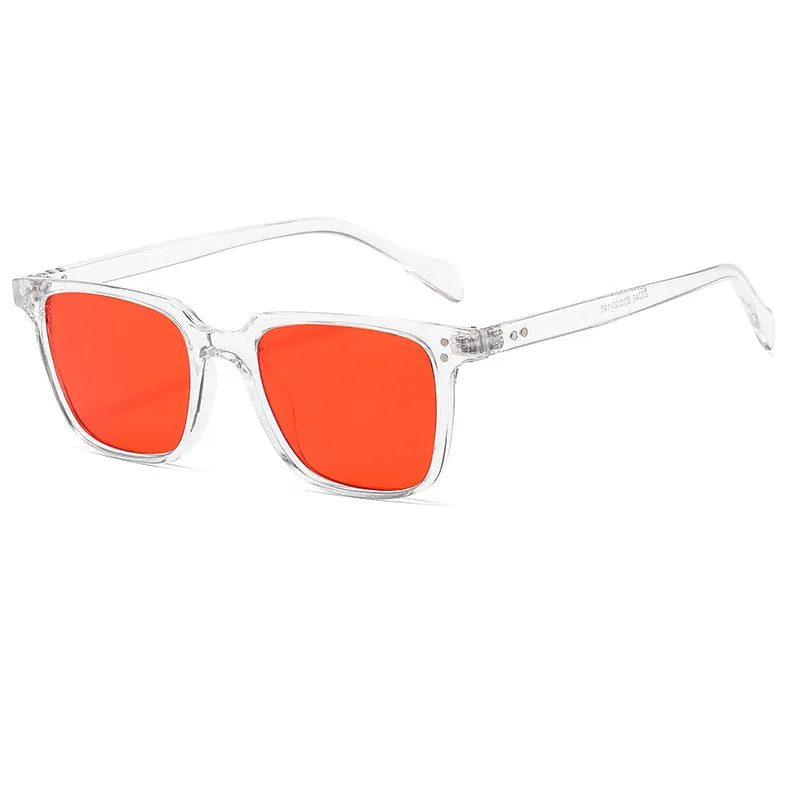 Men's fashion sunglasses with black frame and gray AC UV400 lenses, PC frame, box style
