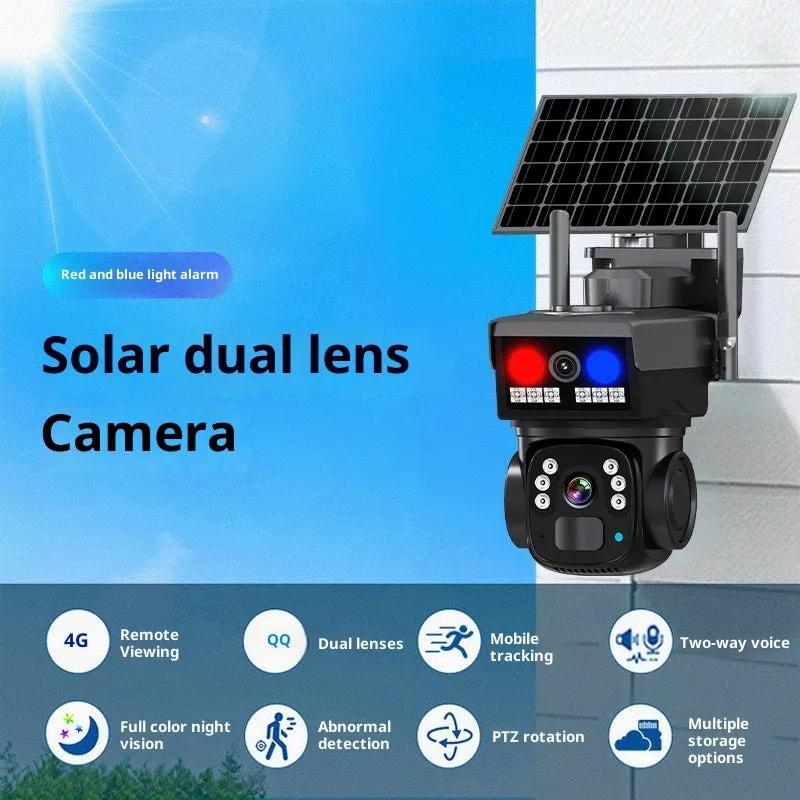 QD5S 4G solar outdoor home security camera with full colour video and 325° rotation