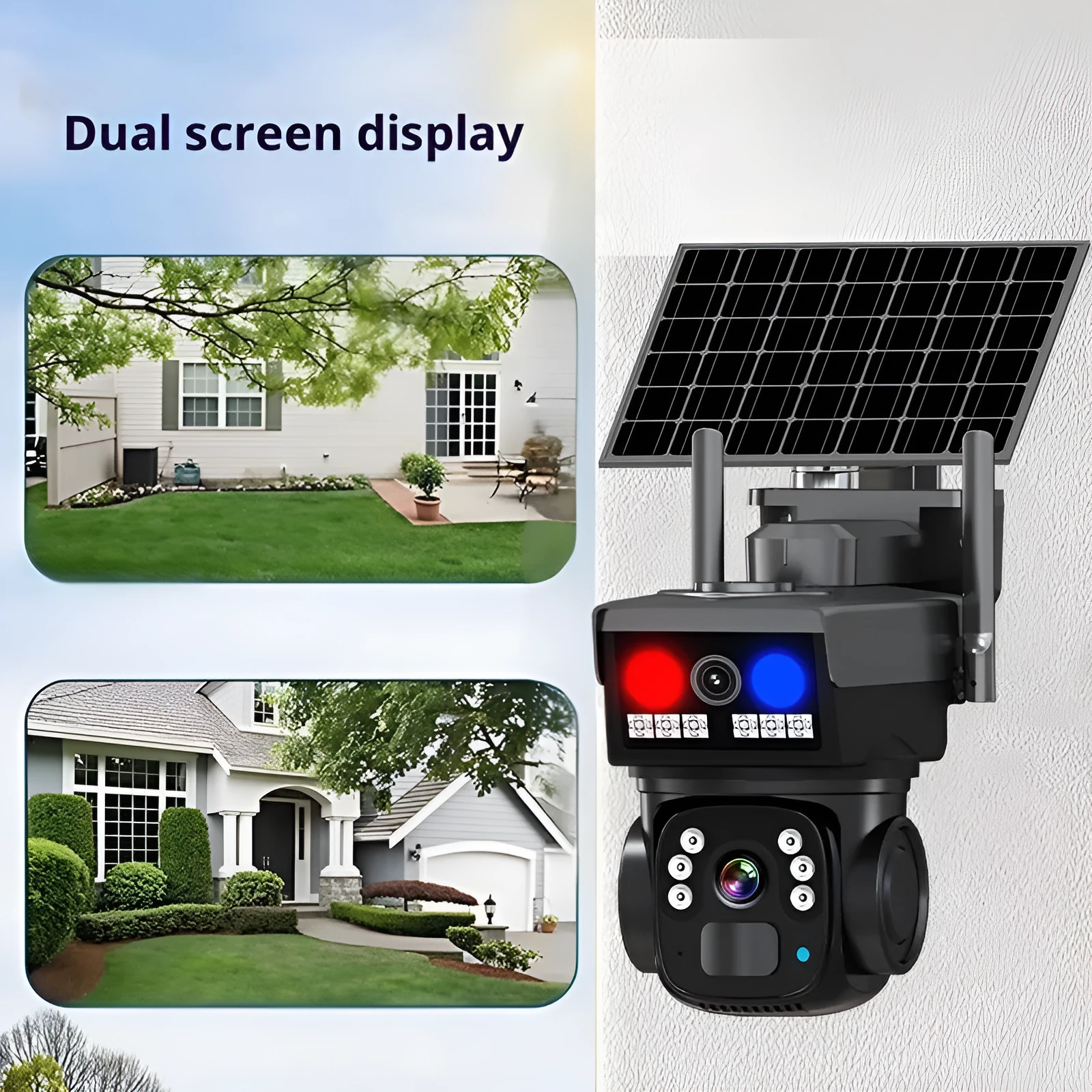 QD5S 4G solar outdoor home security camera with full colour video and 325° rotation
