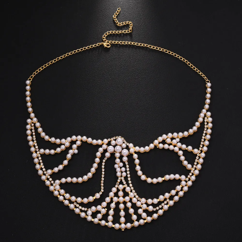Geometric alloy party mask with electroplated gemstones in silver and gold colours